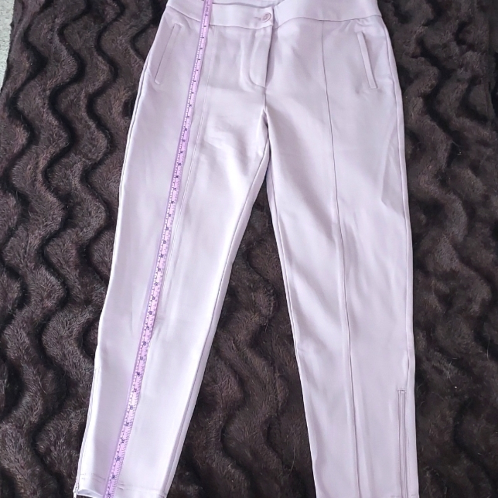 Betabrand Cigarette Dress Pant Yoga Pant in Rosewater